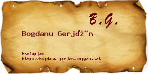 Bogdanu Gerjén névjegykártya